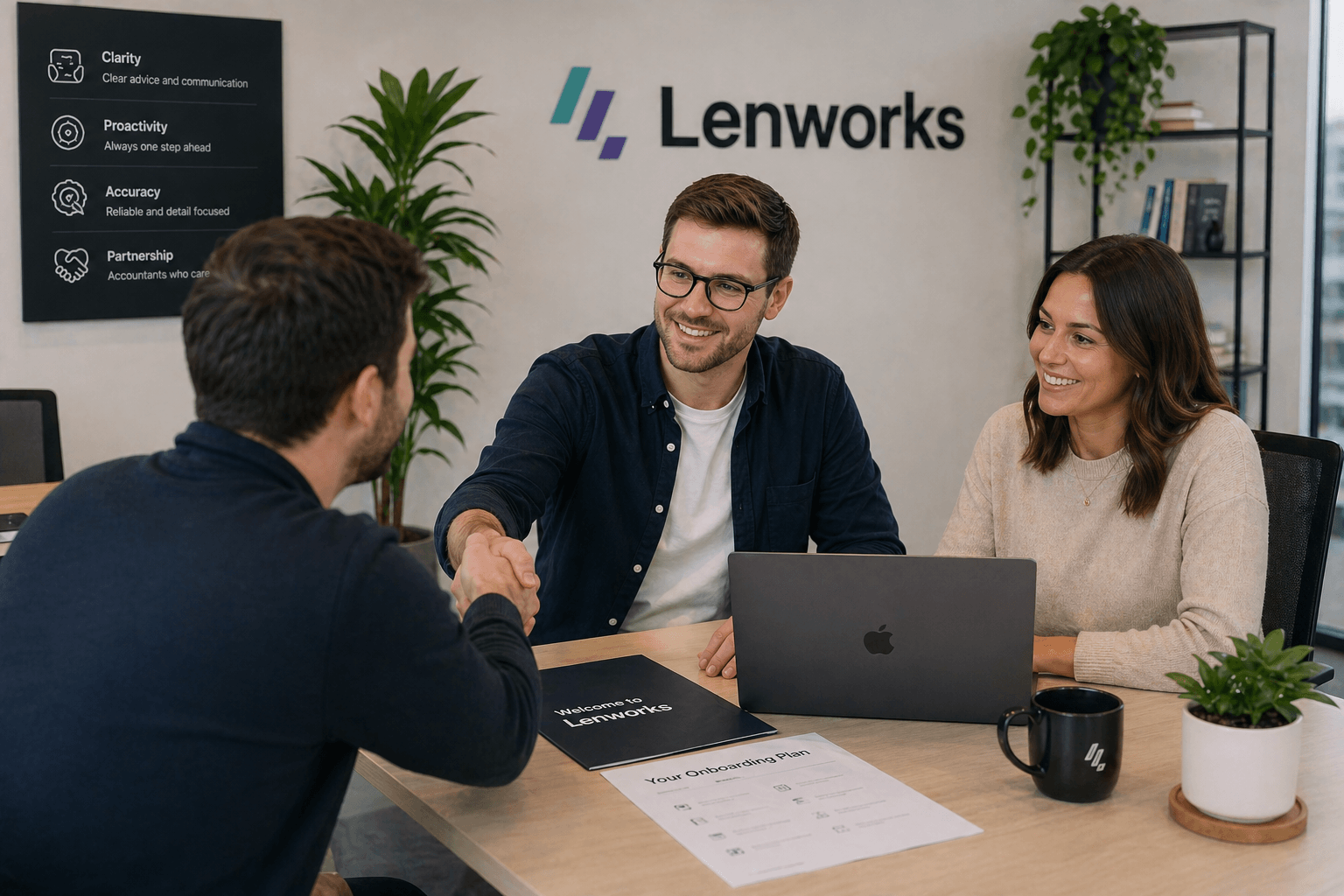 Accountant setting up automated client onboarding workflow on a laptop for their accounting firm